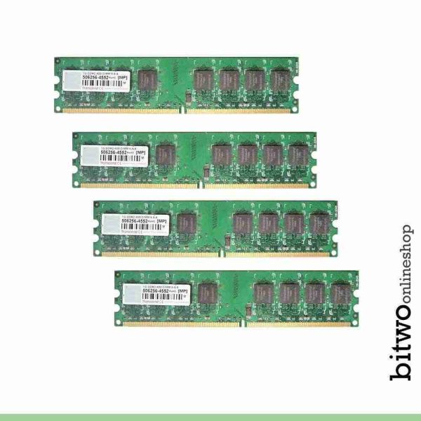 Transcend Kit Ram DDR2 4x1Gb PC2 667Mhz 5300 1gb per computer PC desktop fisso
