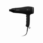 Asciugacapelli Agli Ioni SHTK 2000 W 2 Livelli Di Soffiaggio Diffusore Phon Nero - immagine 2