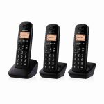 Panasonic KX-TGB613JTB Trio Cordless DECT Blocco Chiamate Nero 3 Portatili