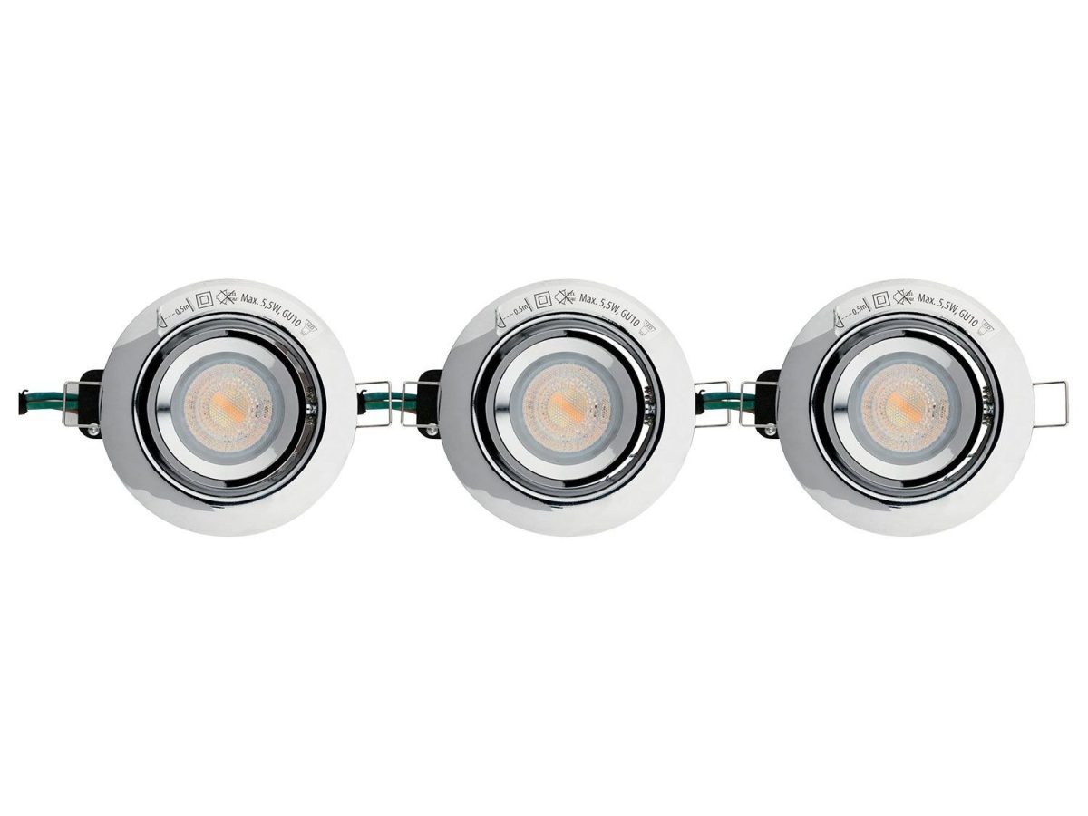5830.jpg Faretti LED da incasso kit 3 da incasso argento Smart - immagine 1