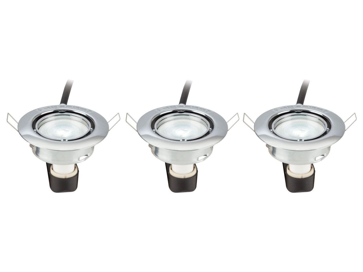 Faretti LED da incasso kit 3 da incasso argento Smart - immagine 3