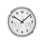 Auriol Orologio da parete bianco radiocontrollato satellite temperatura umidità