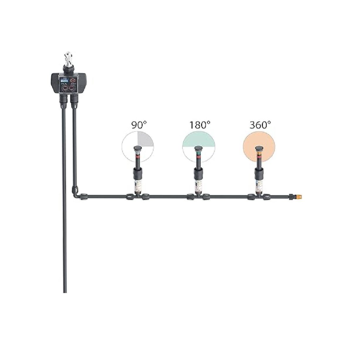 Claber 90220 Microirrigatore Colibri Pop Up 180 Gradi per Piccoli Giardini - immagine 3