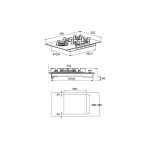 PIANO COTTURA GAS 5 fuochi BEKO HILW75222SZG 75cm Vetro Grigio Ghisa Wok - immagine 2