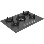 PIANO COTTURA GAS 5 fuochi BEKO HILW75222SZG 75cm Vetro Grigio Ghisa Wok