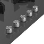 PIANO COTTURA GAS 5 fuochi BEKO HILW75222SZG 75cm Vetro Grigio Ghisa Wok - immagine 4