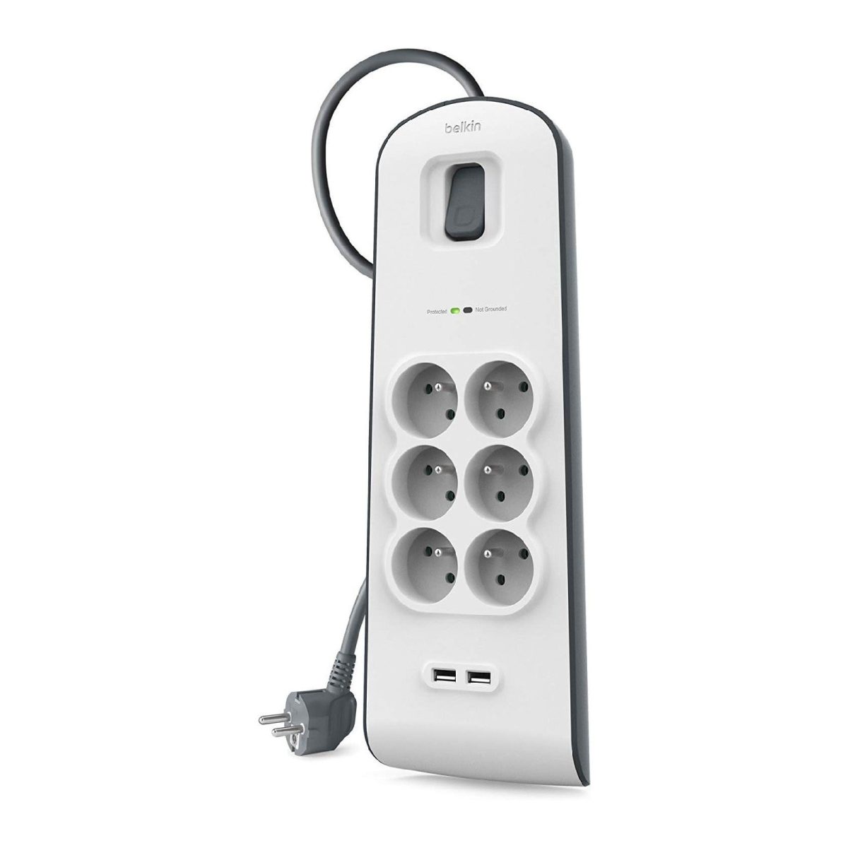 Belkin Presa Filtrata Multipla con 6 Prese Corrente 2 USB Protezione EU - immagine 2