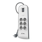 Belkin Presa Filtrata Multipla con 6 Prese Corrente 2 USB Protezione EU - immagine 2