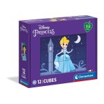 Clementoni Disney Princess Puzzle Cubi 3 Anni - 12 Pezzi 100% Riciclati - Made in Italy
