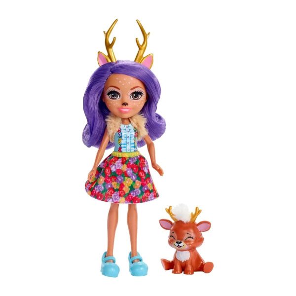 Enchantimals Bambola Danessa Cerbiatto con Animale - Giocattolo per Bambini 4+ Anni FXM75