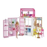 Casa Barbie 2 Piani con 4 Aree gioco, Bambola, Cagnolino & Accessori - Giocattolo per Bambini 3+ Anni HCD48 - immagine 2