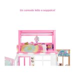 Casa Barbie 2 Piani con 4 Aree gioco, Bambola, Cagnolino & Accessori - Giocattolo per Bambini 3+ Anni HCD48 - immagine 4