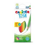 Set di 12 Matite Colorate CARIOCA TITA - Pastelli Esagonali per Disegno e Colorazione
