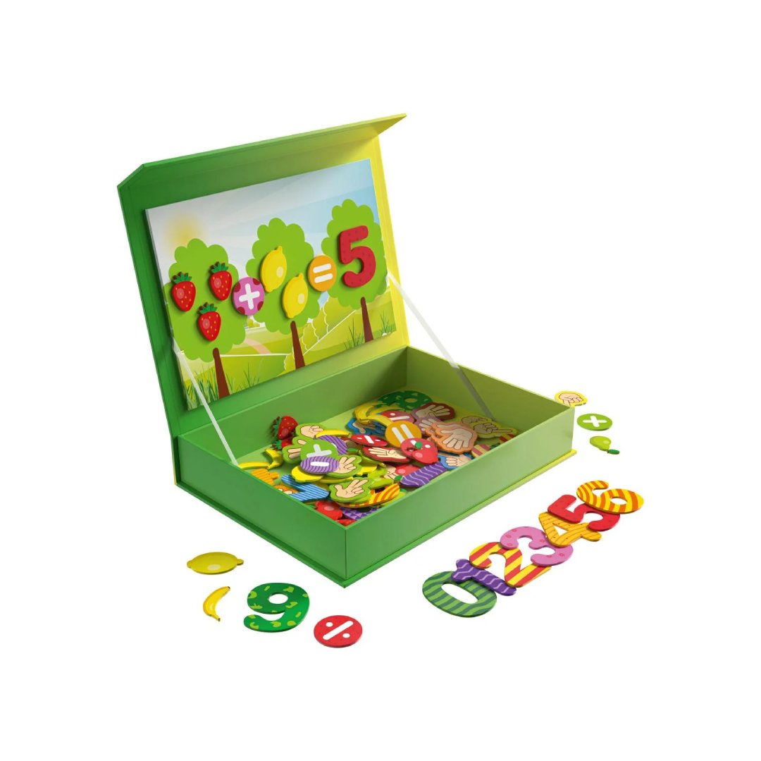 24717.jpg Gioco Magnetico Educativo Numeri e Calcoli - 131 Pezzi Didattici da Viaggio - immagine 1