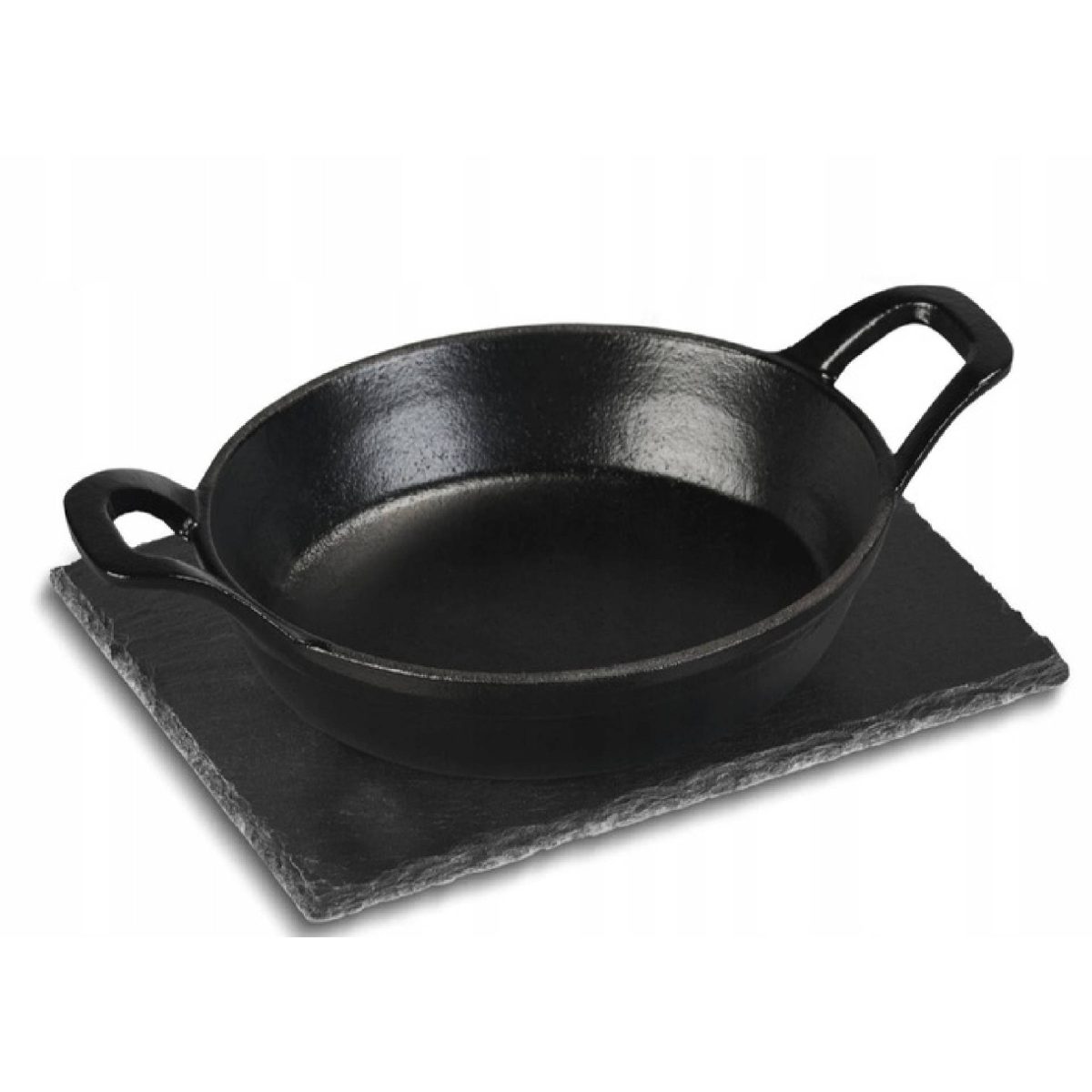 Padella Ghisa GRILLMEISTER 20x15 cm BBQ Barbecue Resistente Antiaderente Nero - immagine 2