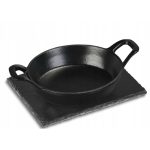 Padella Ghisa GRILLMEISTER 20x15 cm BBQ Barbecue Resistente Antiaderente Nero - immagine 2