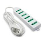 Multipresa Slim 6 Posti Mach Power - 250V/2500W - Cavo 1,5m - Bianca (MP-2206) - immagine 5