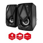 Altoparlanti Gaming TECHMADE, Speaker Nero per Desktop PC e Portatili - 2 Unità