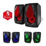 Altoparlanti Gaming TECHMADE, Speaker Nero per Desktop PC e Portatili - 2 Unità - immagine 5