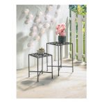 Mensole Fiori Vintage Livarno Home Set 2 Pezzi Pieghevoli in Ferro Battuto - immagine 3