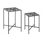 Mensole Fiori Vintage Livarno Home Set 2 Pezzi Pieghevoli in Ferro Battuto