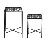 Mensole Fiori Vintage Livarno Home Set 2 Pezzi Pieghevoli in Ferro Battuto - immagine 2