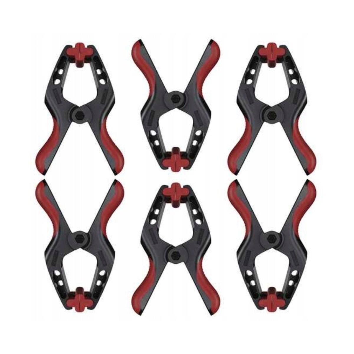 Parkside Set 12 Morsetti Piccoli 2K Ergonomici 30mm Nero Rosso Acciaio Plastica - immagine 2