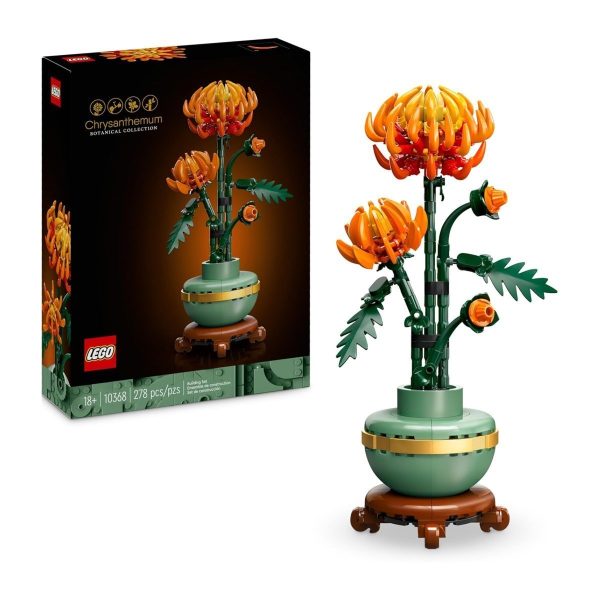 LEGO Botanicals Crisantemo 10368 - Fiore Artificiale da Costruire, Idea Regalo Creativa