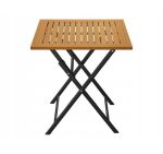 Livarno Tavolo Pieghevole da Giardino 70x70cm in Legno Eucalipto e Alluminio - immagine 2