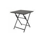 Livarno Tavolo Pieghevole Valencia da Giardino 70x70cm Grigio Effetto Legno