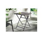 Livarno Tavolo Pieghevole Valencia da Giardino 70x70cm Grigio Effetto Legno - immagine 3