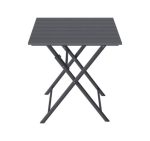 Livarno Tavolo Pieghevole Valencia da Giardino 70x70cm Grigio Effetto Legno - immagine 2