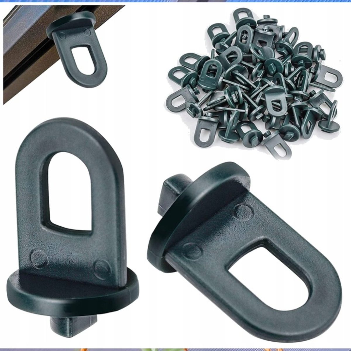 Parkside Clip per serra circa 50 pz verdi plastica resistente per piante - immagine 2
