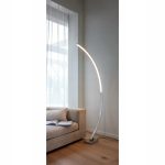 Livarno Lampada Argento ad arco LED 16W dimmer touch luce bianco caldo 165cm - immagine 4