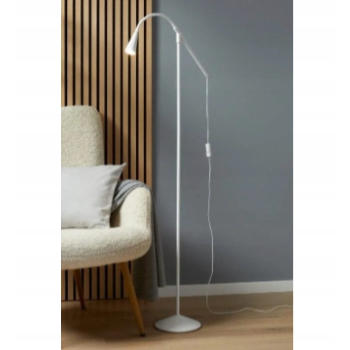 Livarno Home FREYA piantana lampada LED 3,5W 3000K design vintage156cm bianco - immagine 2
