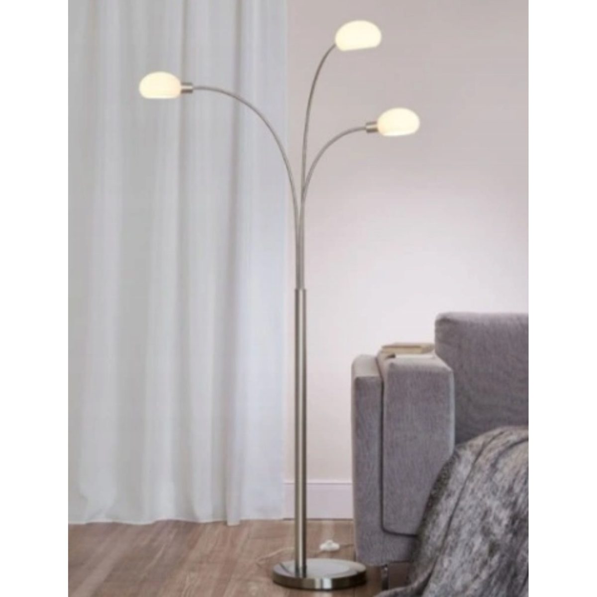 Livarno Piantana led effetto nichelato opaco altezza 172 cm 2700k bianco caldo - immagine 2