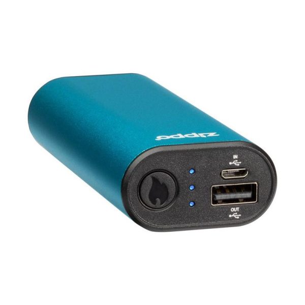 Zippo Heatbank 6 Scaldamani Ricaricabile e Power Bank 4400 mAh Azzurro Ergonomico