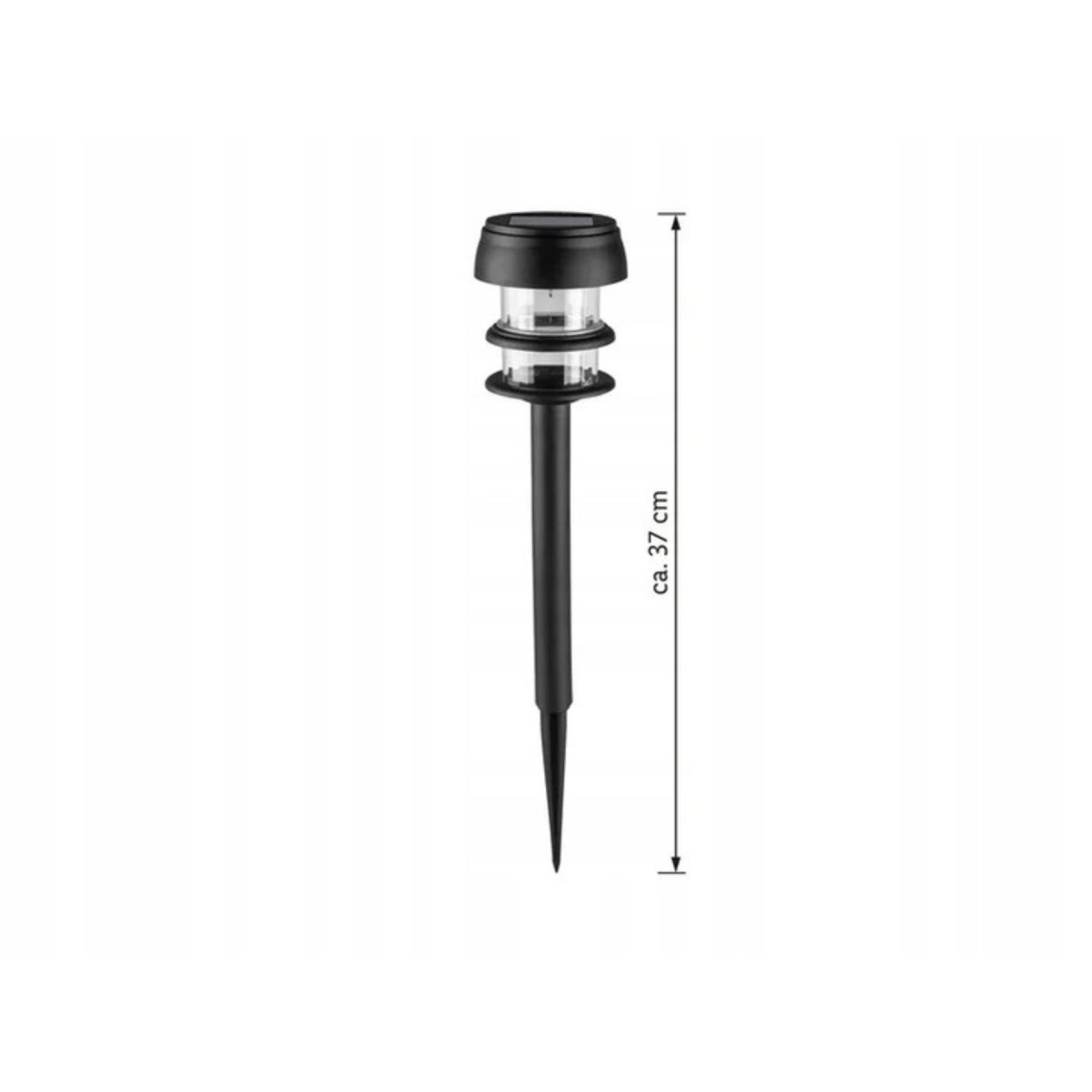 Livarno Lampade Solari LED 37cm Nero Set 4 con Pannello Solare e Batteria - immagine 2