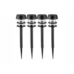 Livarno Lampade Solari LED 37cm Nero Set 4 con Pannello Solare e Batteria