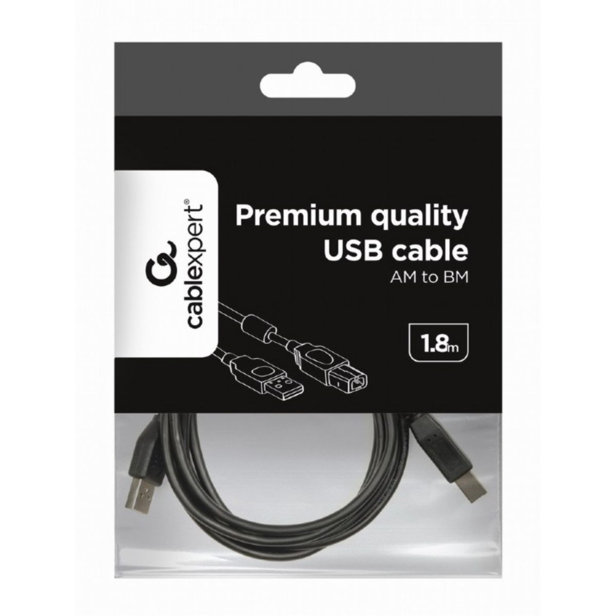 Gembird Cavo USB 2.0 A-B Maschio 1.8m Contatti Dorati Stampante Scanner Nero - immagine 3
