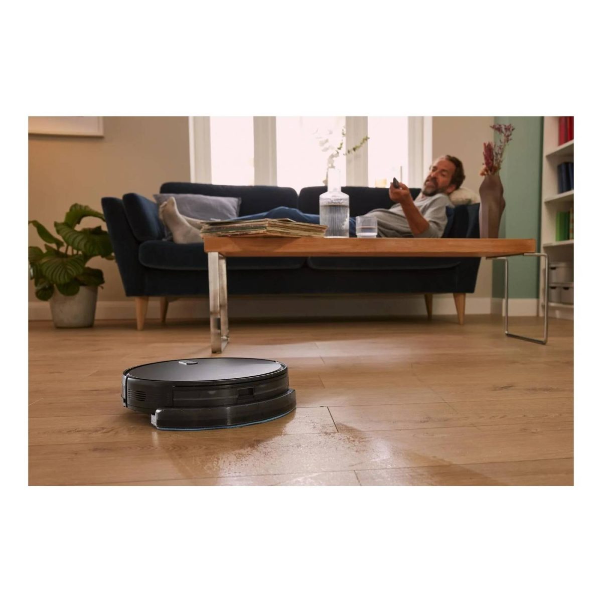 Robot Aspirapolvere lavapavimenti automatico SSWR C2 nero lava pavimenti - immagine 4