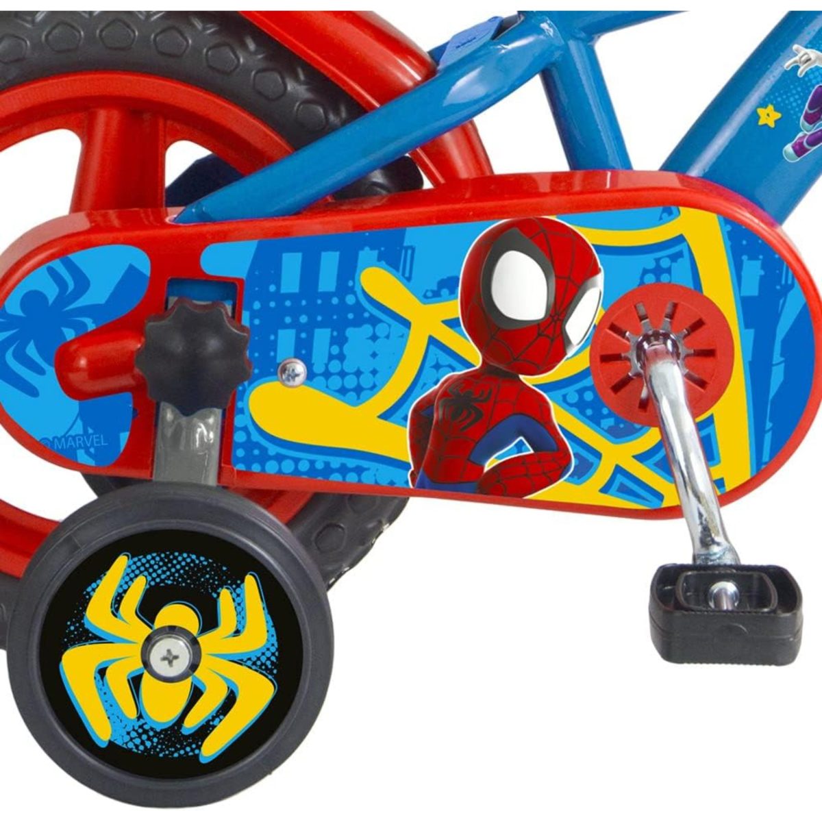 Huffy Bicicletta 12" Spidey Spiderman Bambini 3–5 Anni Blu con Rotelle MARVEL - immagine 5