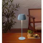 Livarno Home lampada tavolo LED Stockholm 41,9 cm IP44 dimmer ricaricabile blu - immagine 4