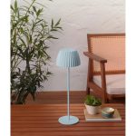 Livarno Home lampada tavolo LED Stockholm 41,9 cm IP44 dimmer ricaricabile blu - immagine 3