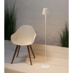 Livarno Piantana led ricaricabile 3000 k luce bianco caldo altezza 123 cm beige opaco - immagine 4