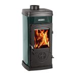 La Nordica Super Junior Stufa Legna Ghisa Riscaldamento Verde 5kW Volume 143
