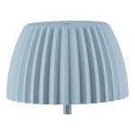 Livarno Lampada da tavolo a led ricaricabile altezza 20 cm blu opaco azzurra - immagine 2