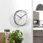 Livarno Orologio Parete Radiocontrollato Termometro e Umidità Cromato Bianco - immagine 2