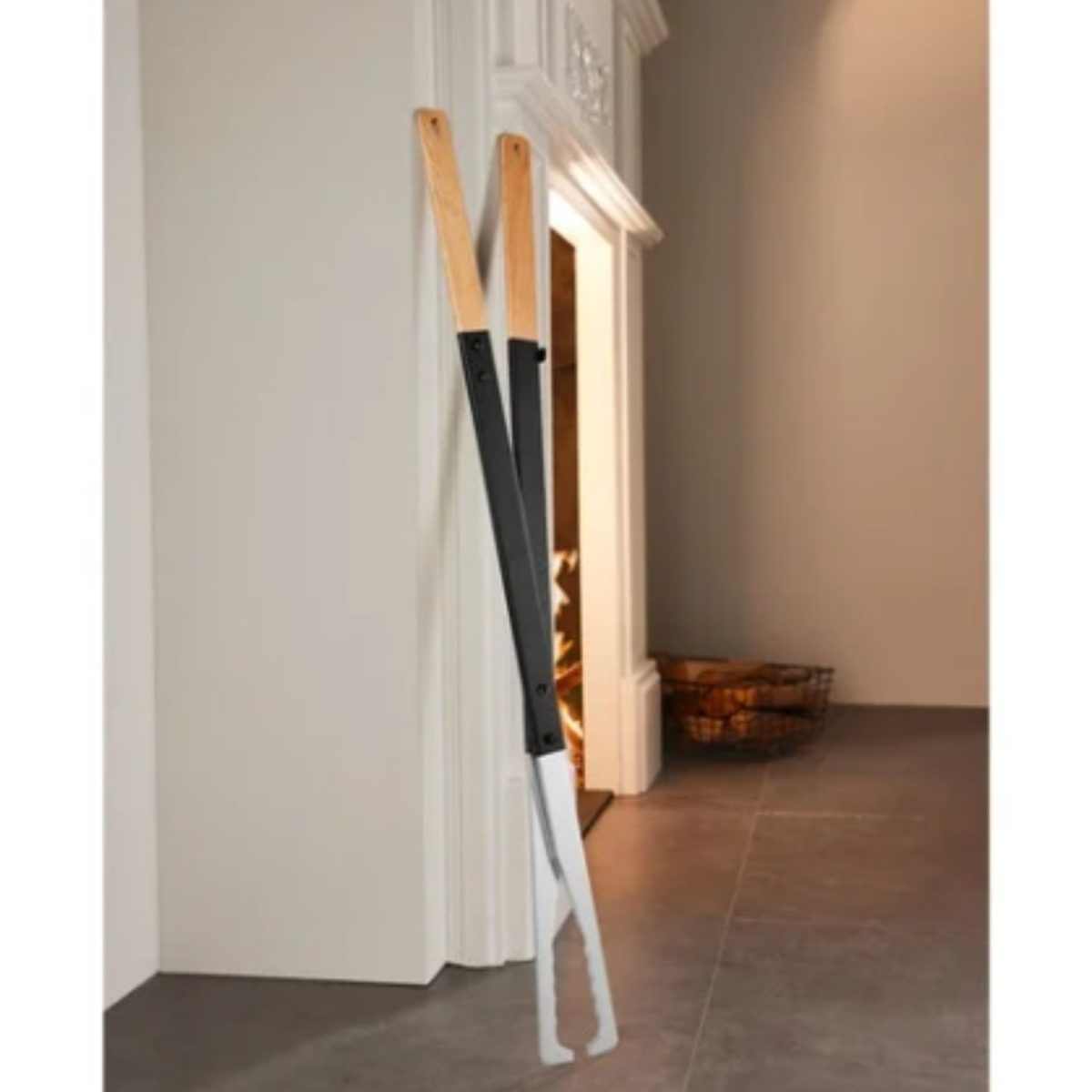 Pinze per Camino Livarno 96 cm Acciaio Robusto Manico Antiscivolo Legna Tronchi - immagine 3