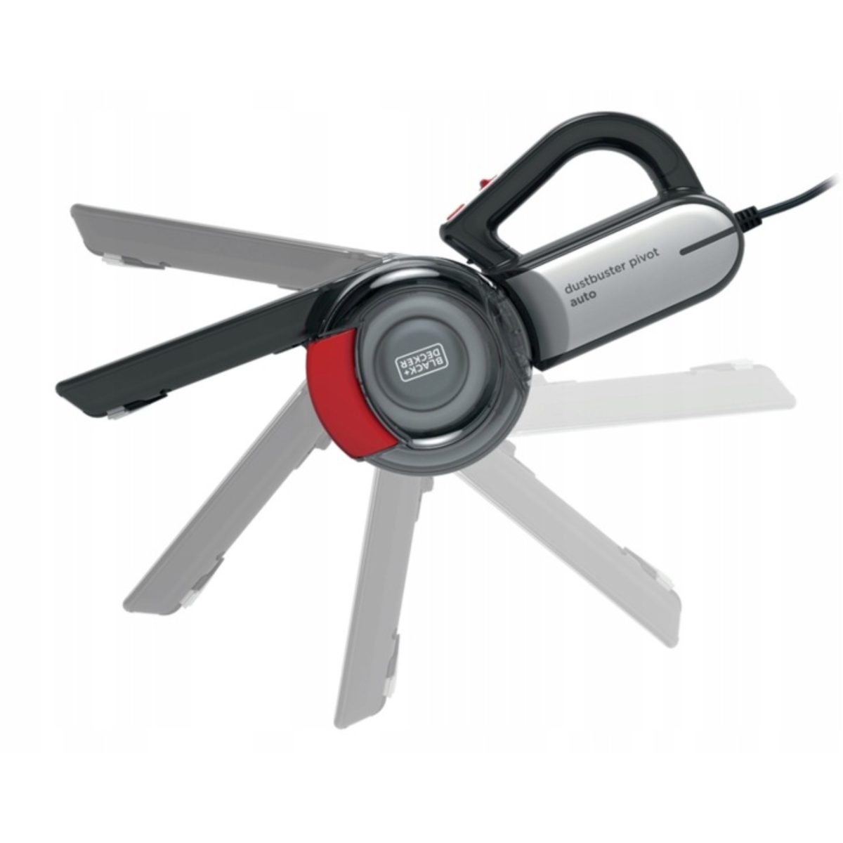 Black & Decker BDCAR1200 Aspirapolvere Auto 12V Cavo 5 Metri Rosso Grigio - immagine 2